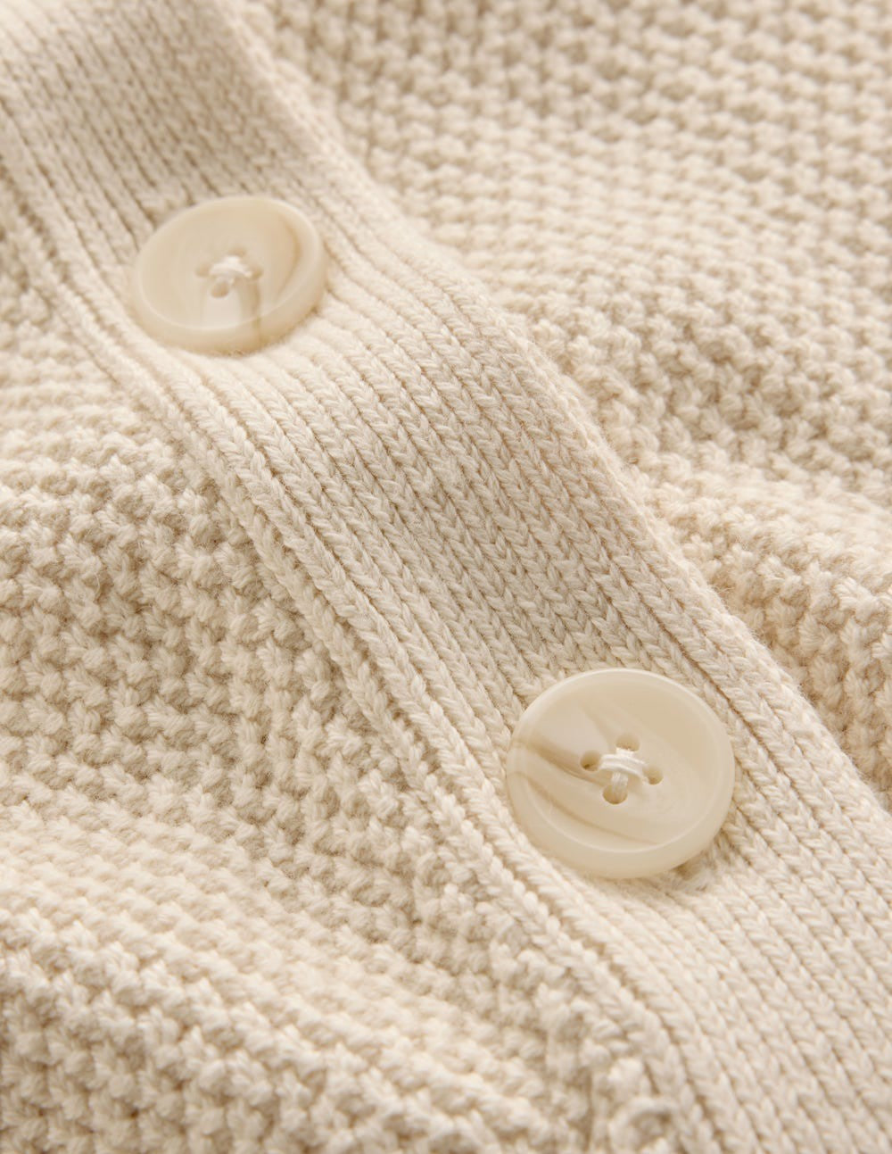 Hayley Cotton V-neck Cardigan-Warm Ivory / Boden Discount