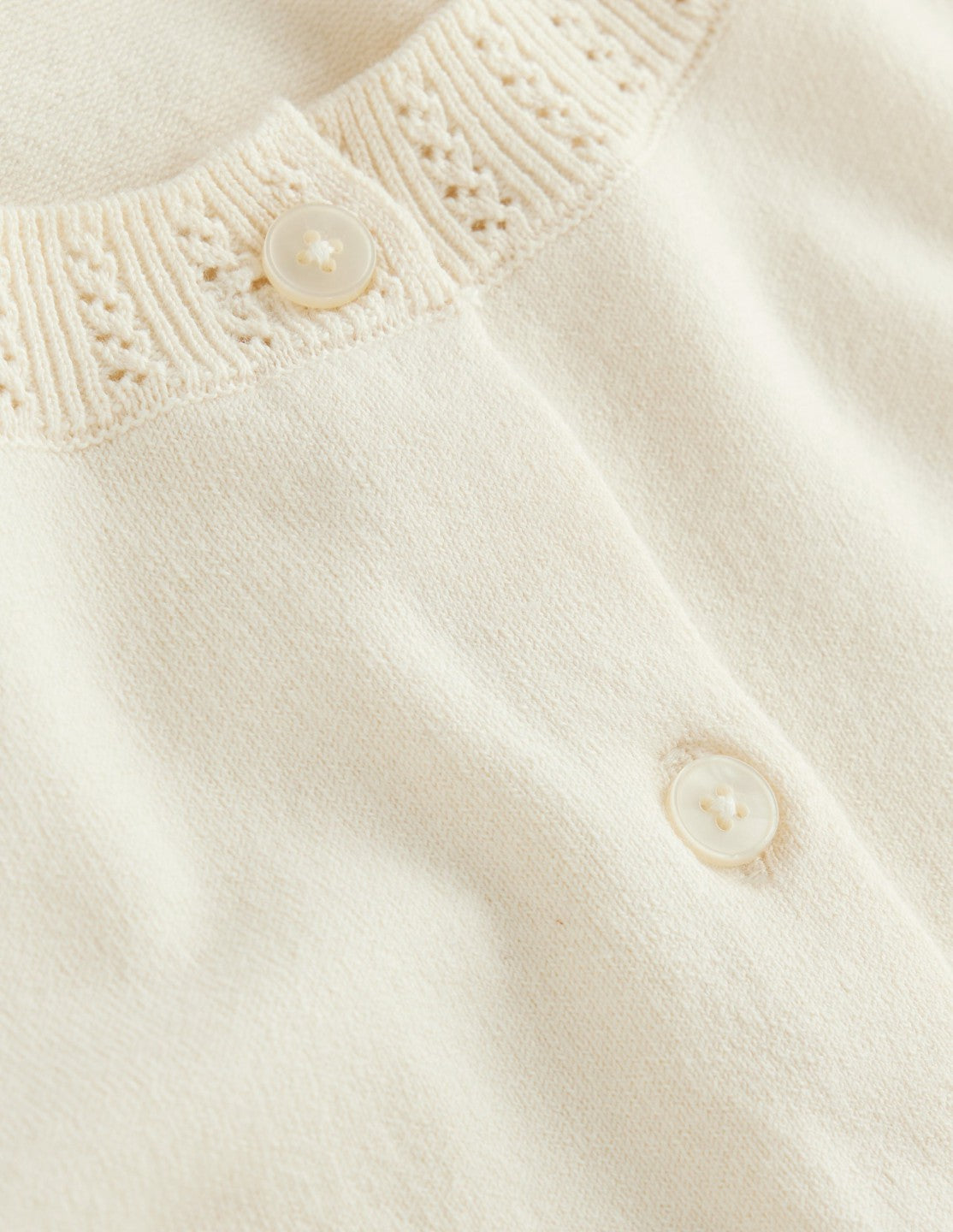 Emilia Cotton Crew Cardigan-Warm Ivory / Boden On sale