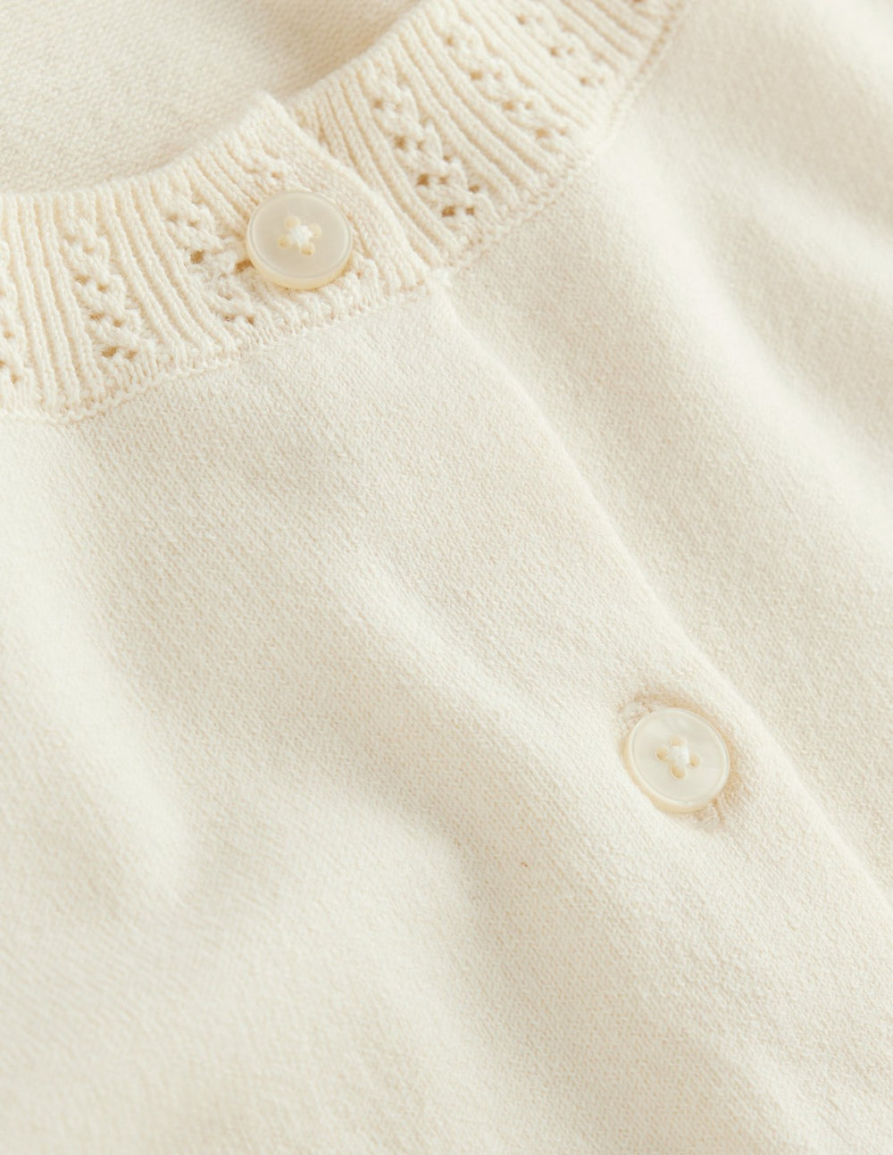 Emilia Cotton Crew Cardigan-Warm Ivory / Boden On sale