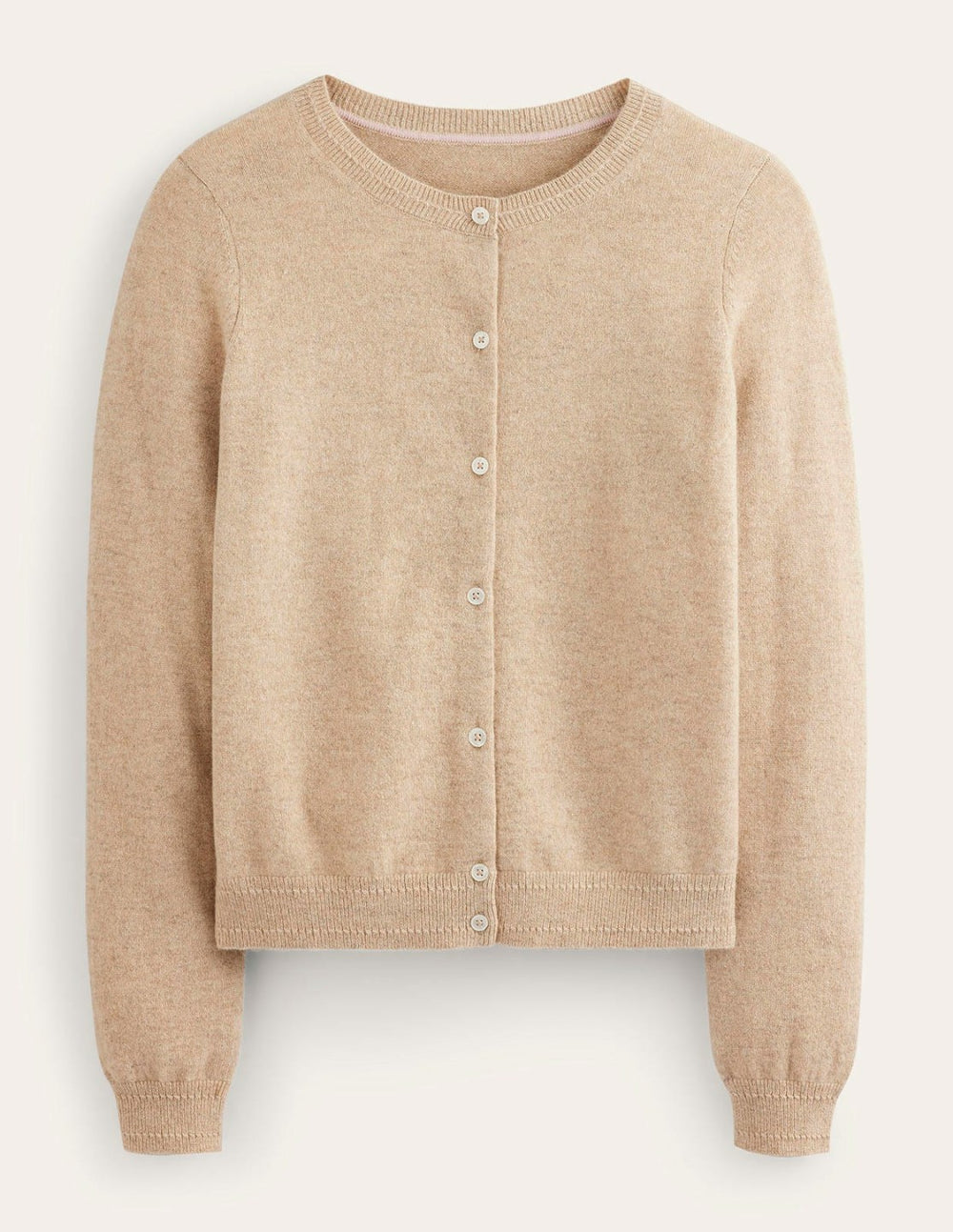 Eva Cashmere Crew Cardigan-Chinchilla Melange / Boden us