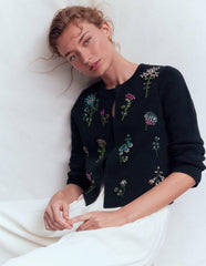 Embellished Knit Cardigan-Navy / Boden