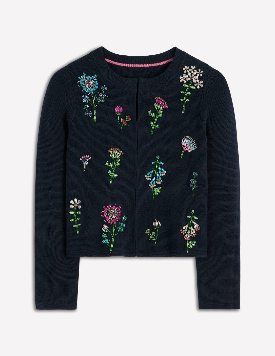 Embellished Knit Cardigan-Navy / Boden