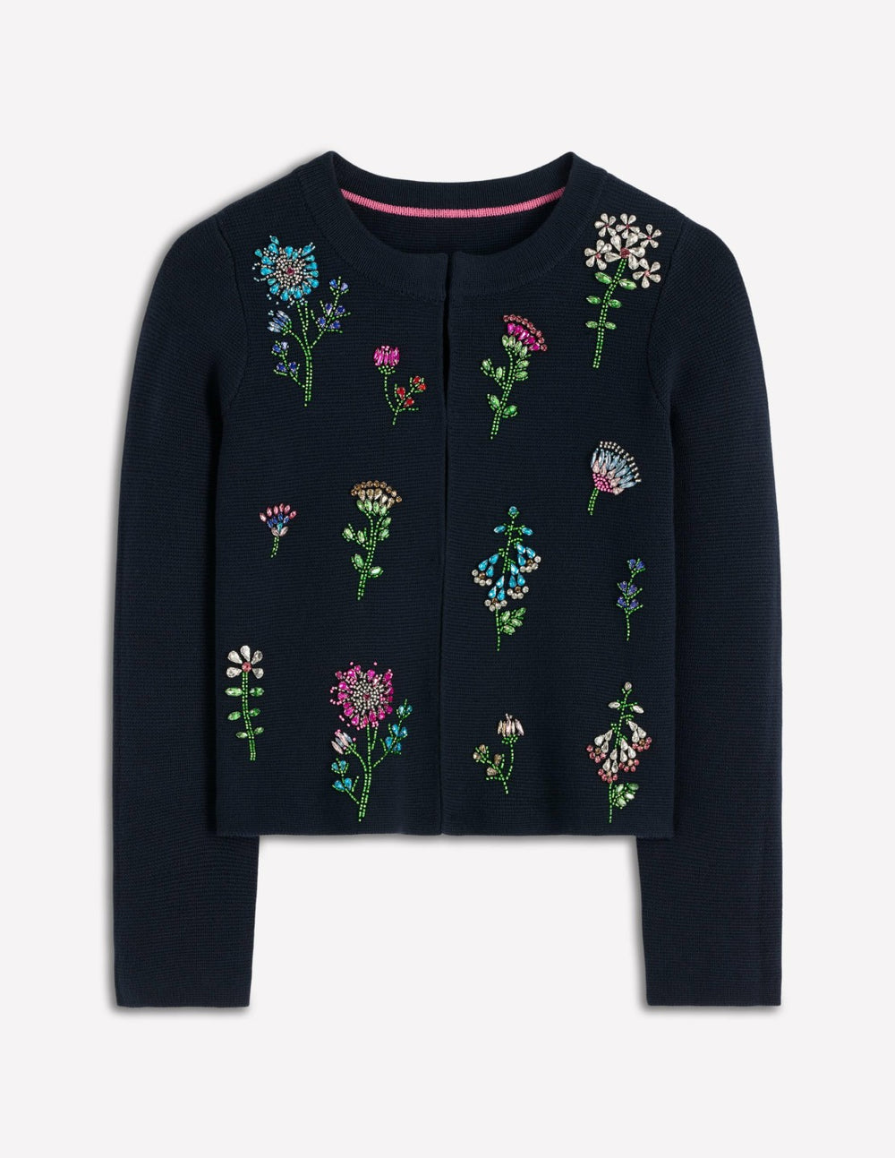 Embellished Knit Cardigan-Navy / Boden