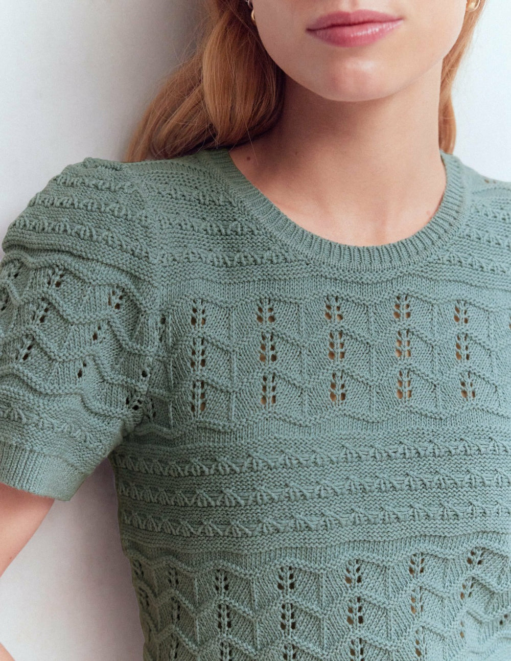 Monica Knitted T-Shirt-Blue / Boden Outlet