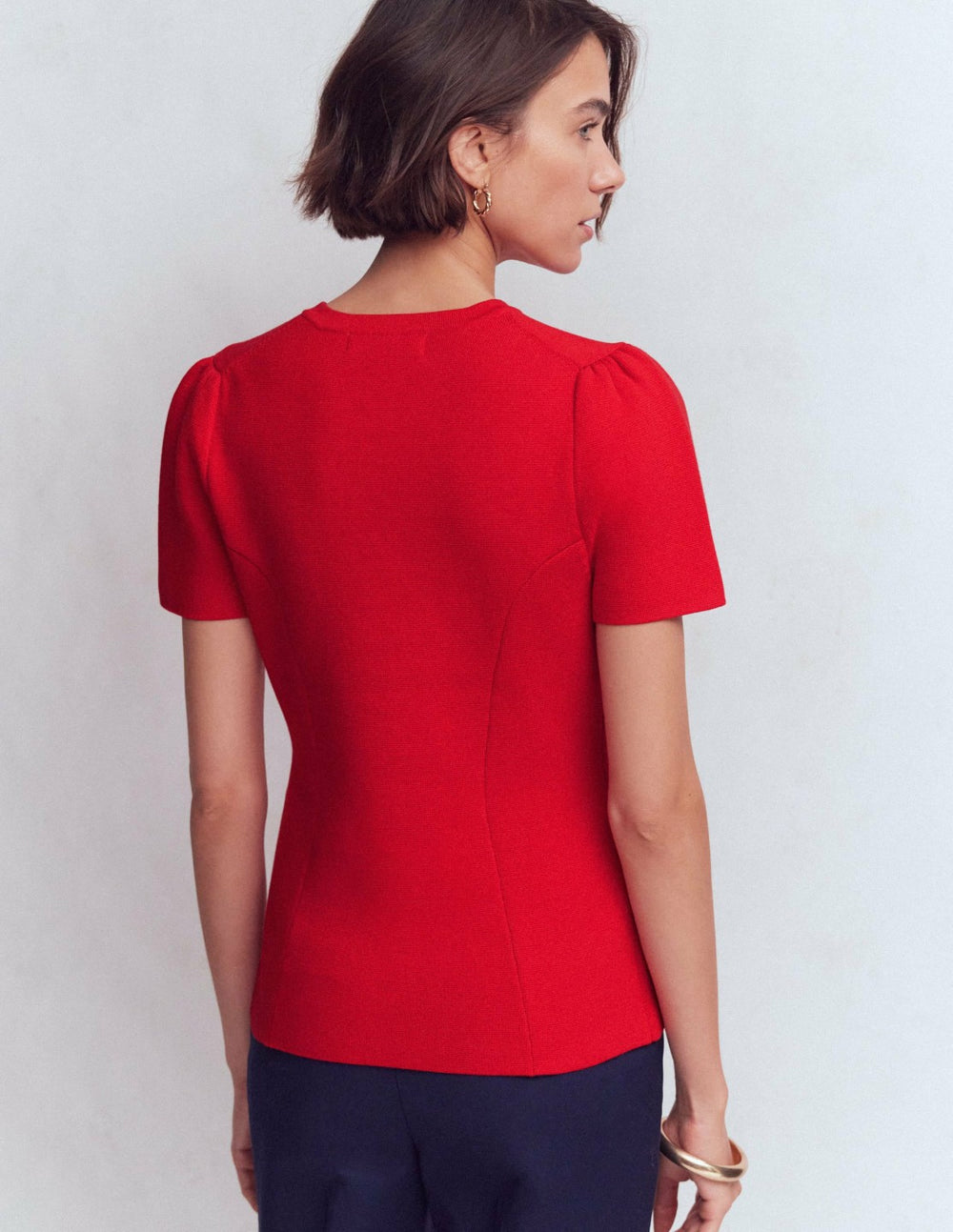 Short Sleeve Knitted Jacket-Red / Boden Discount