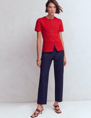 Short Sleeve Knitted Jacket-Red / Boden Discount