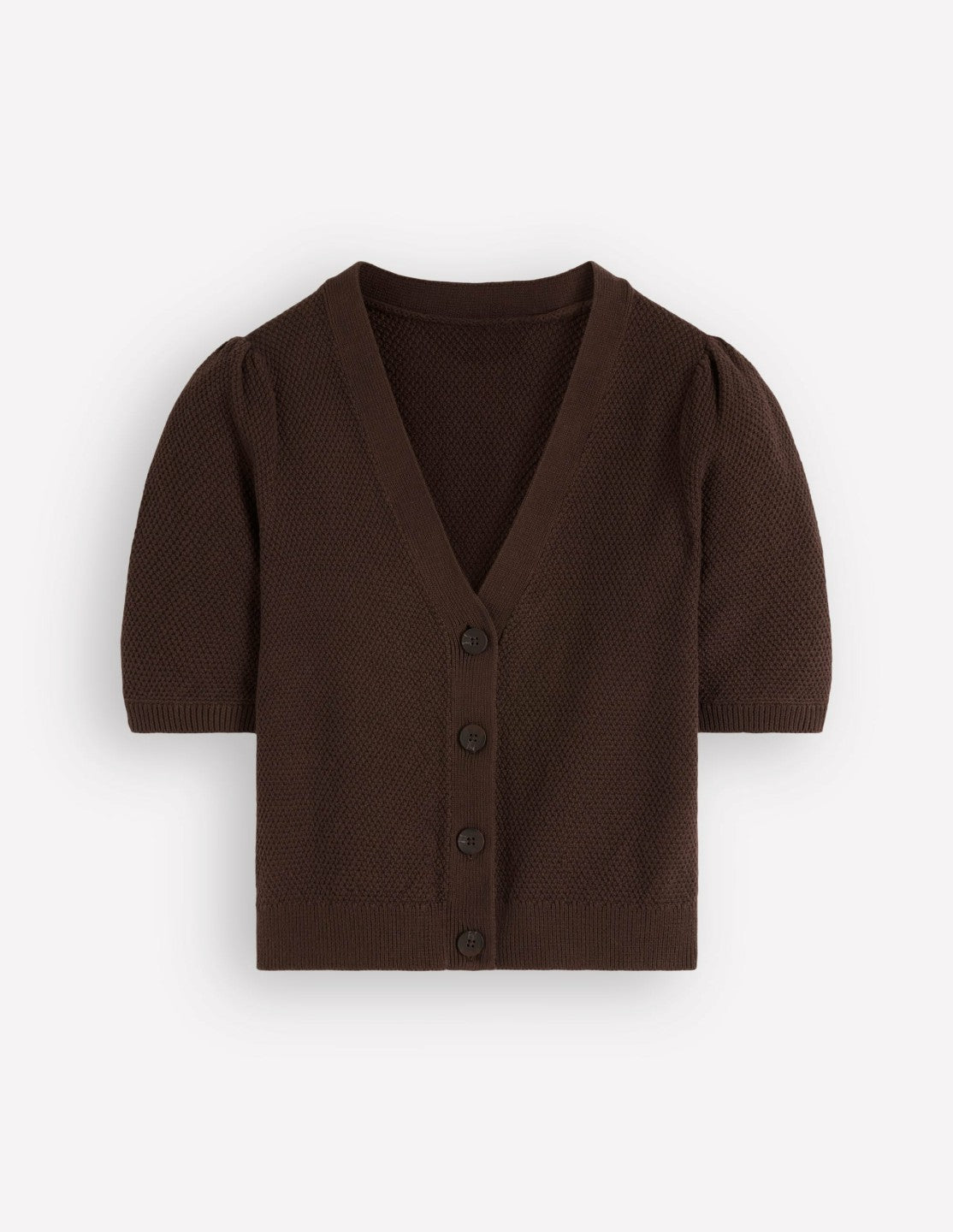 Hayley Cotton V-neck Cardigan-Espresso / Boden Discount