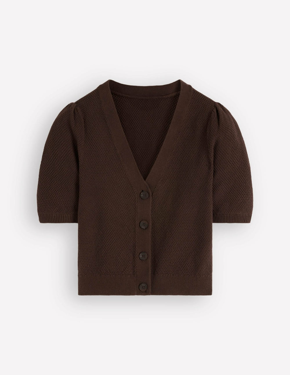 Hayley Cotton V-neck Cardigan-Espresso / Boden Discount