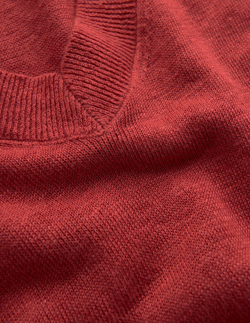 Agnes Linen V Neck T-Shirt-Burnt Orange / Boden us