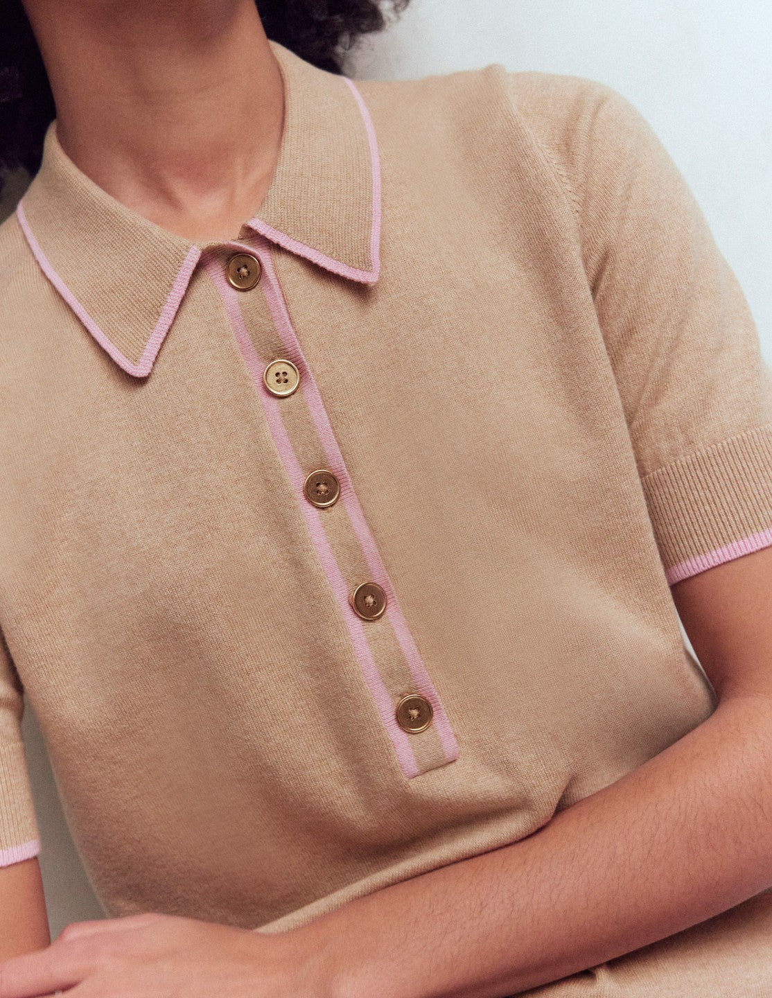 Liz Henley T-Shirt-Chinchilla Melange / Boden
