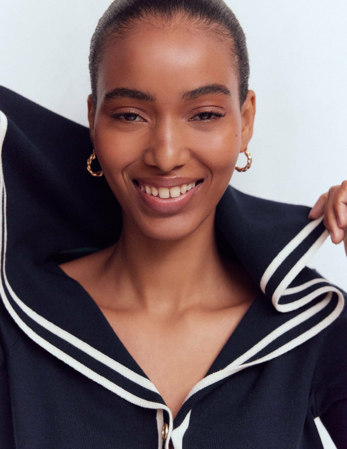 Sailor Collar sweater-Navy / Boden Discount