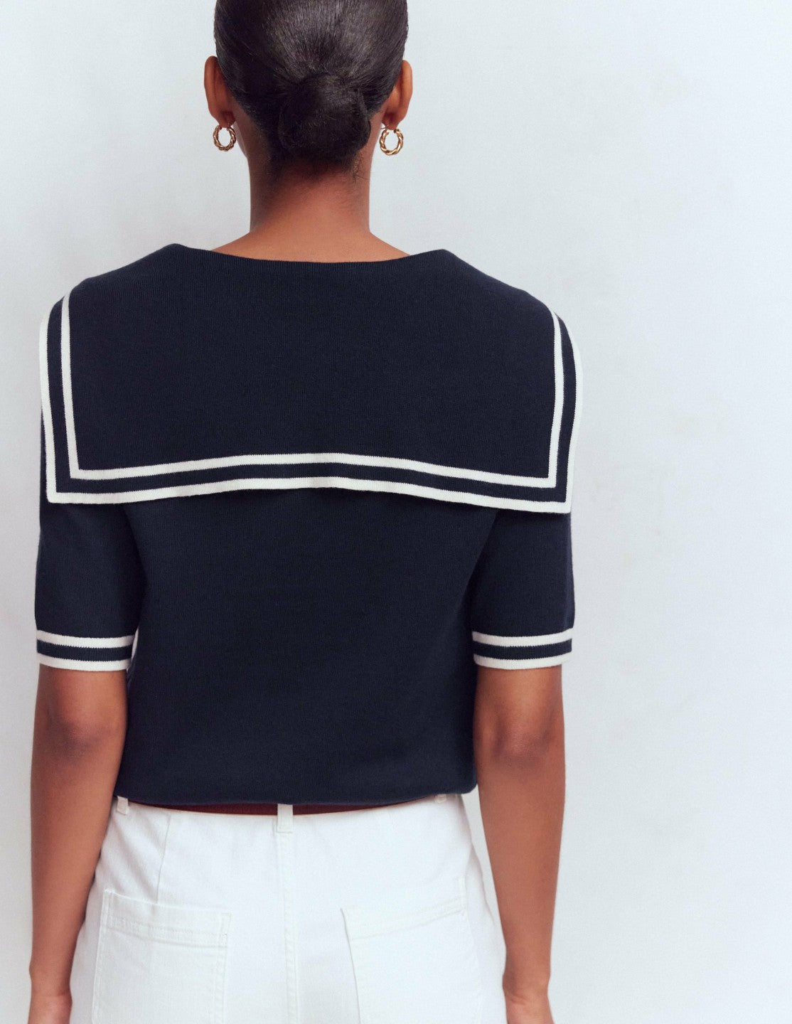 Sailor Collar sweater-Navy / Boden Discount