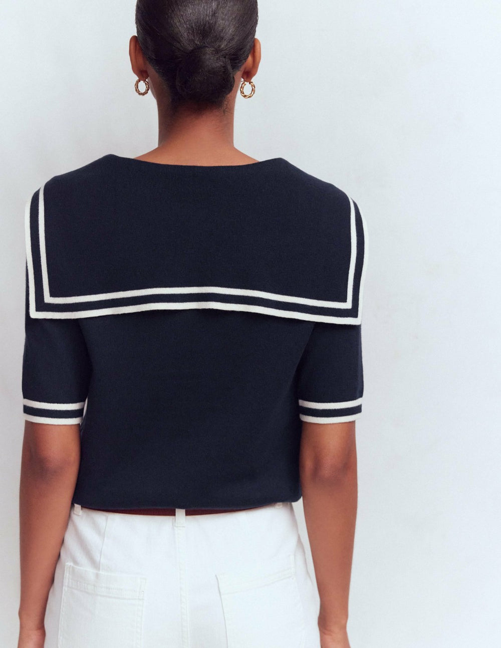 Sailor Collar sweater-Navy / Boden Discount