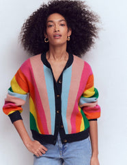 Abi Jacquard Cardigan-Multi Rainbow / Boden On sale