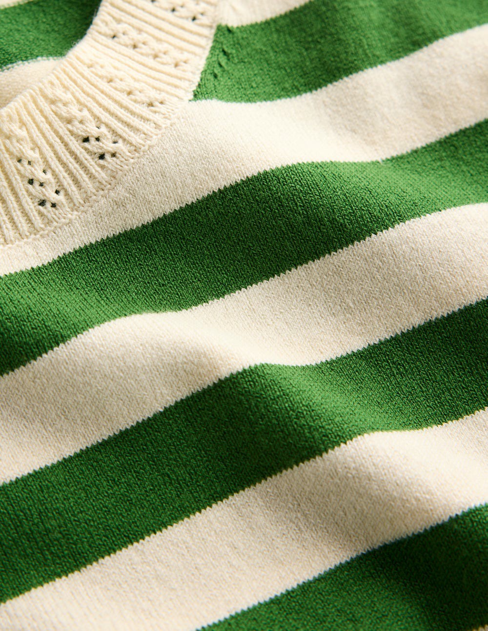 Emilia Cotton Crew T-shirt-Promenade Green/ Ivory Stripe / Boden us