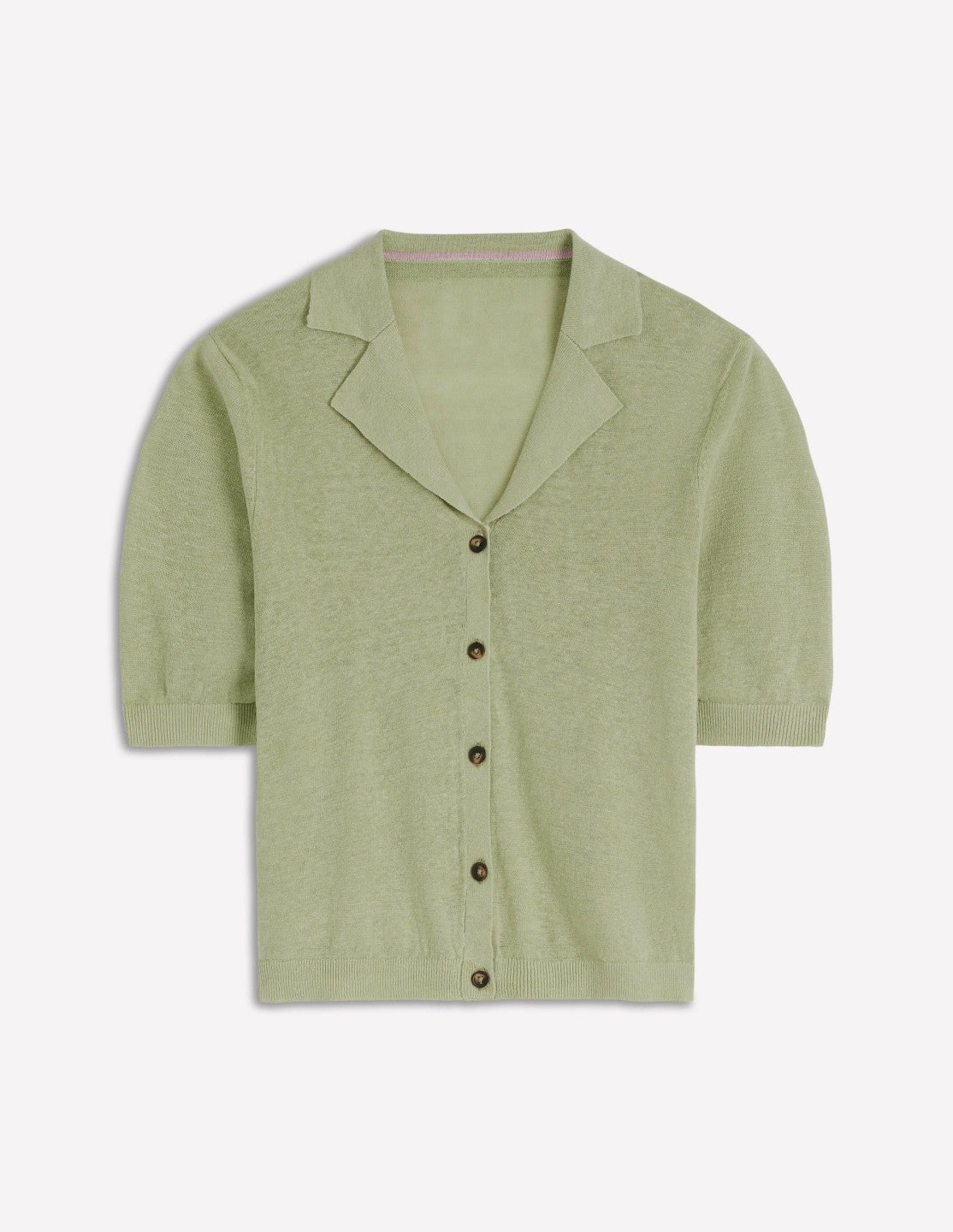 Agnes Collar Linen Cardigan-Green / Boden Sale