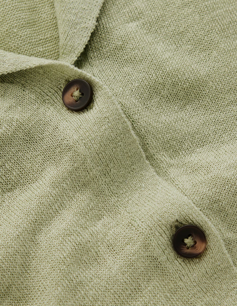 Agnes Collar Linen Cardigan-Green / Boden Sale