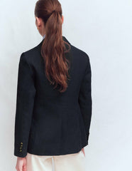 Stamford Linen Blazer-Navy / Boden Online