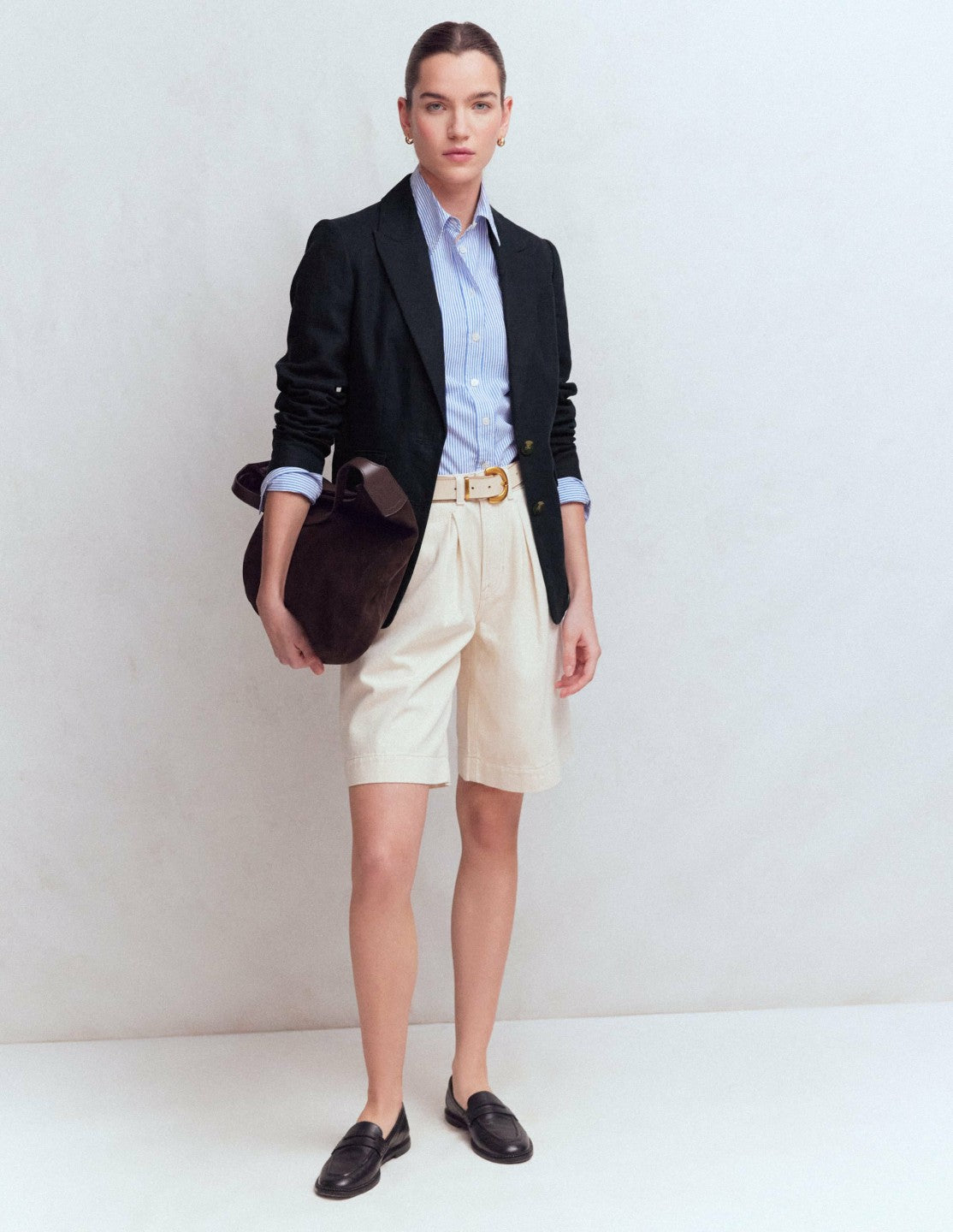 Stamford Linen Blazer-Navy / Boden Online