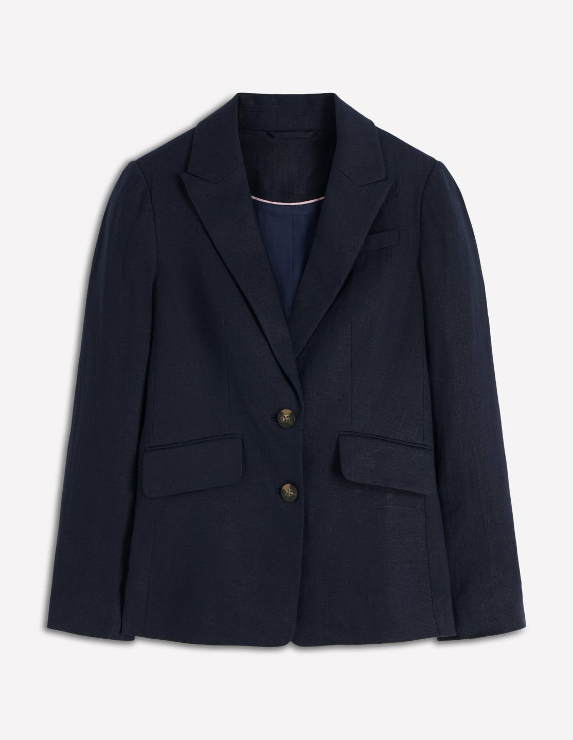 Stamford Linen Blazer-Navy / Boden Online