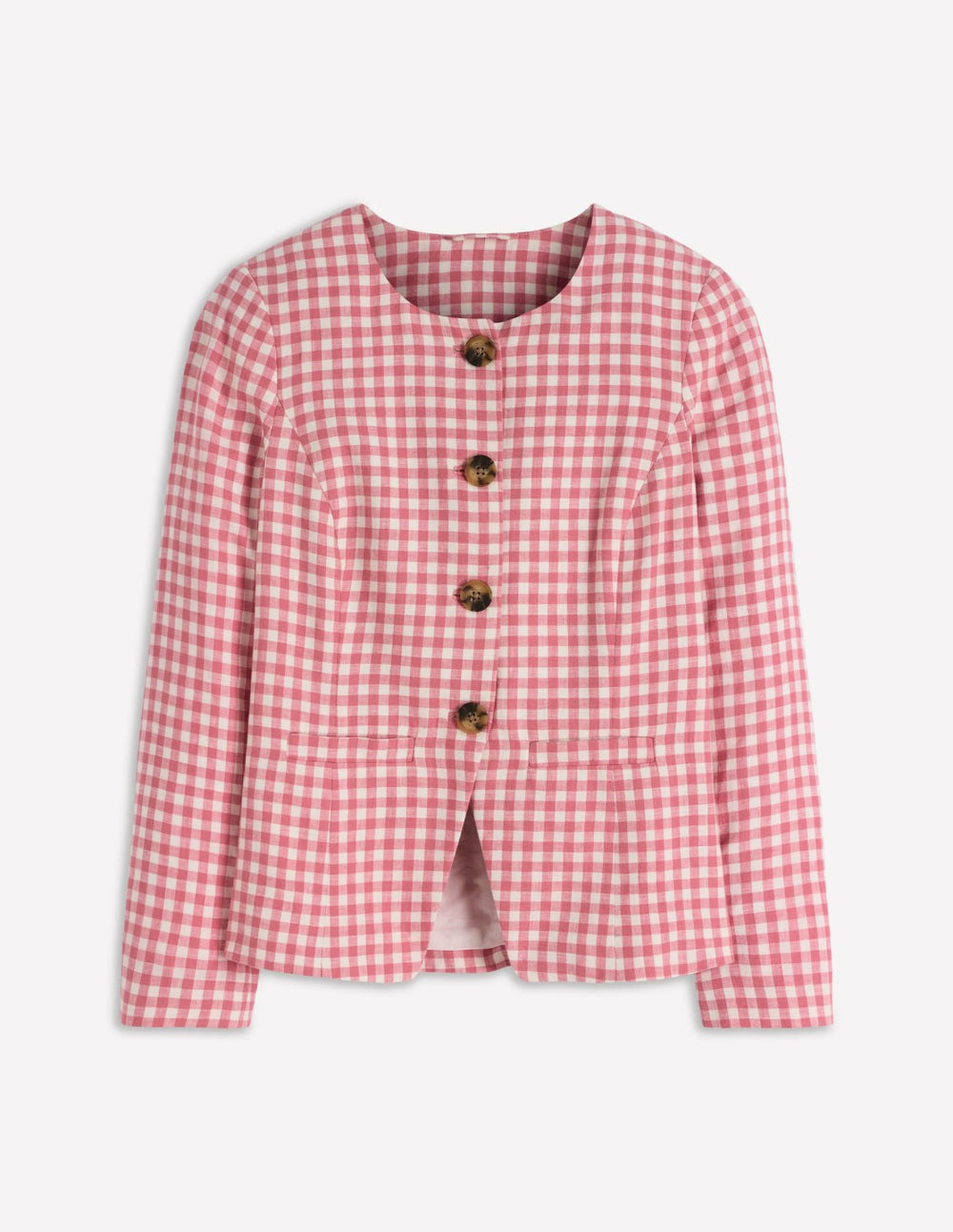 Hampstead Linen Blazer-Vintage Rose Gingham / Boden Outlet