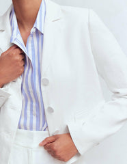 Dartmouth Linen Blazer-White / Boden us