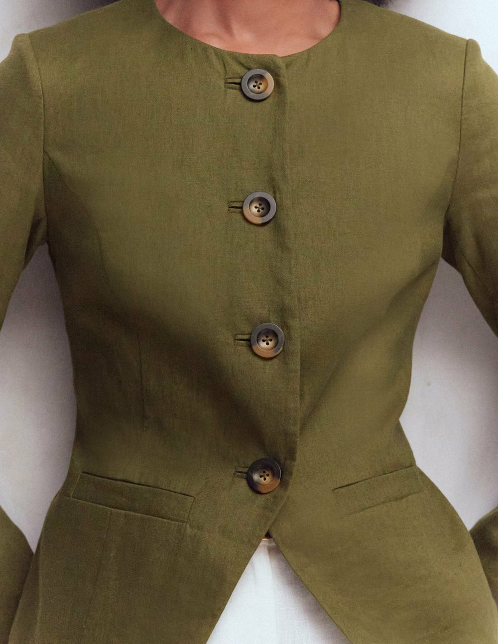 Hampstead Linen Blazer-Woodland Green / Boden Online