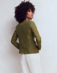 Hampstead Linen Blazer-Woodland Green / Boden Online