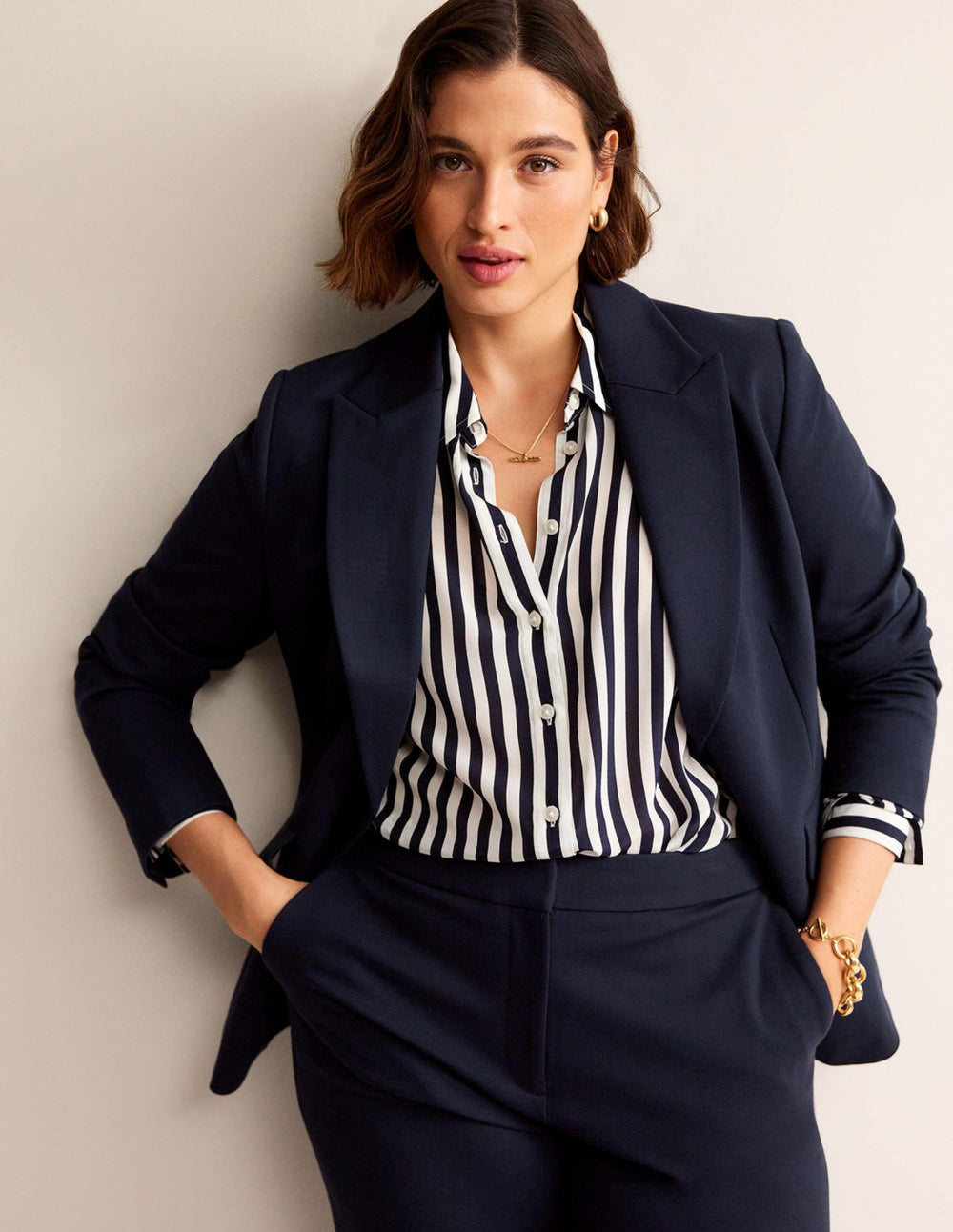 Marylebone Ponte Blazer-Navy / Boden Outlet