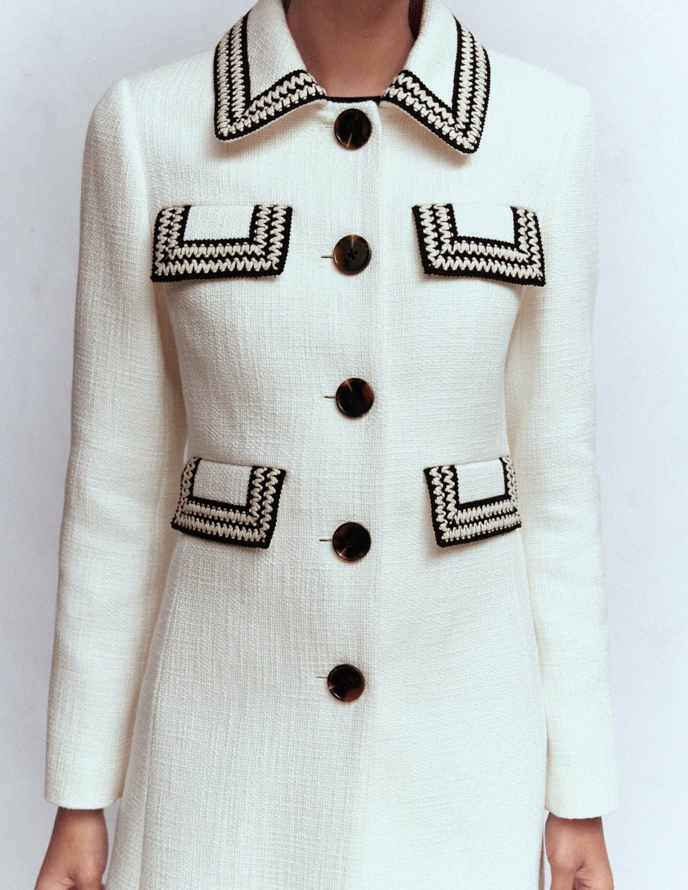 Pocket Detail Coat-Ivory / Boden Discount