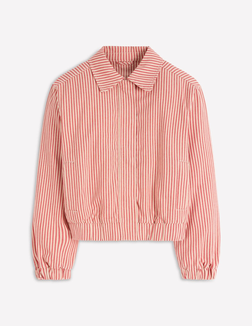 Harrington Jacket-Red Tram Stripe / Boden Sale
