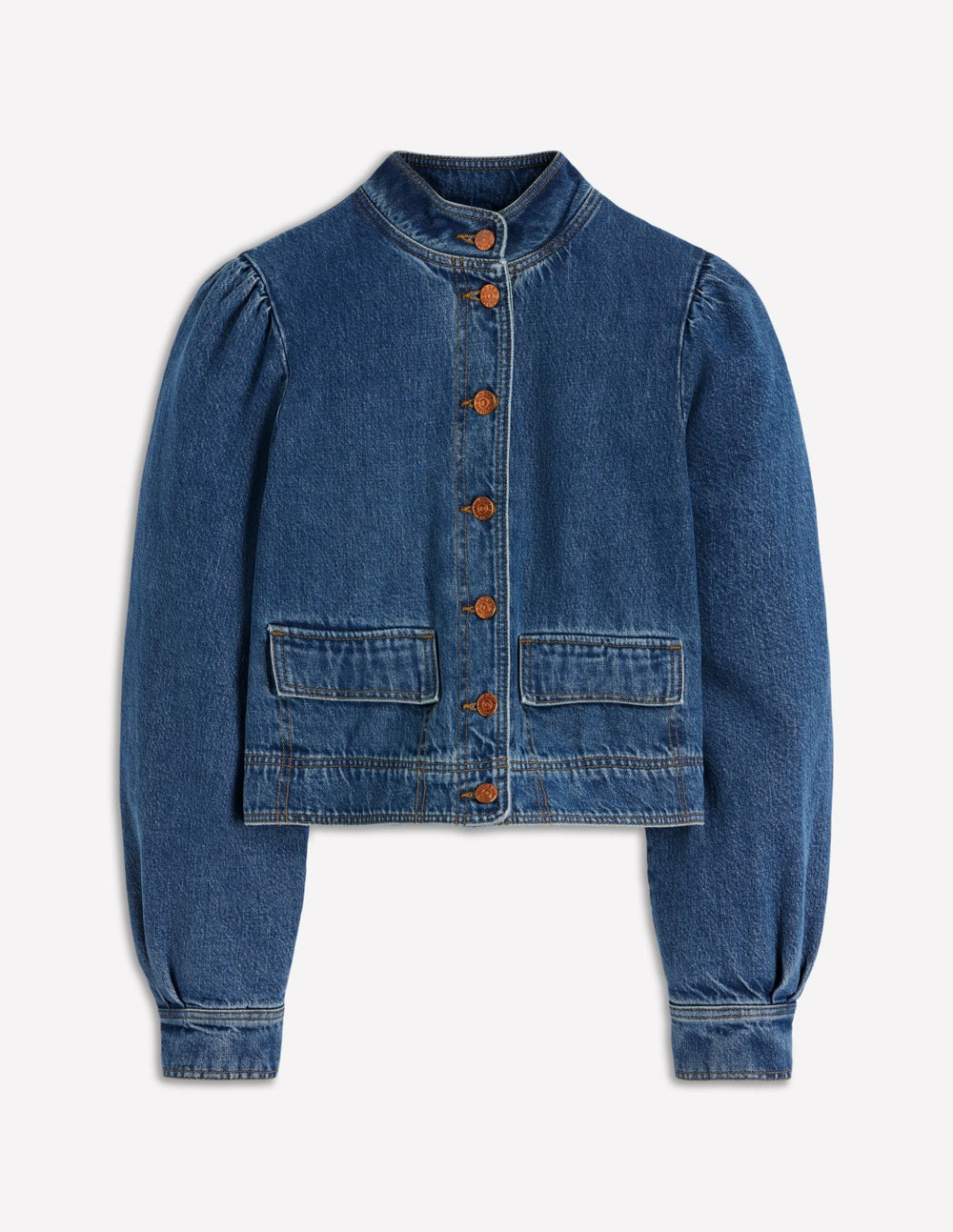 Topstitch Denim Jacket-Mid Wash, Denim / Boden Online