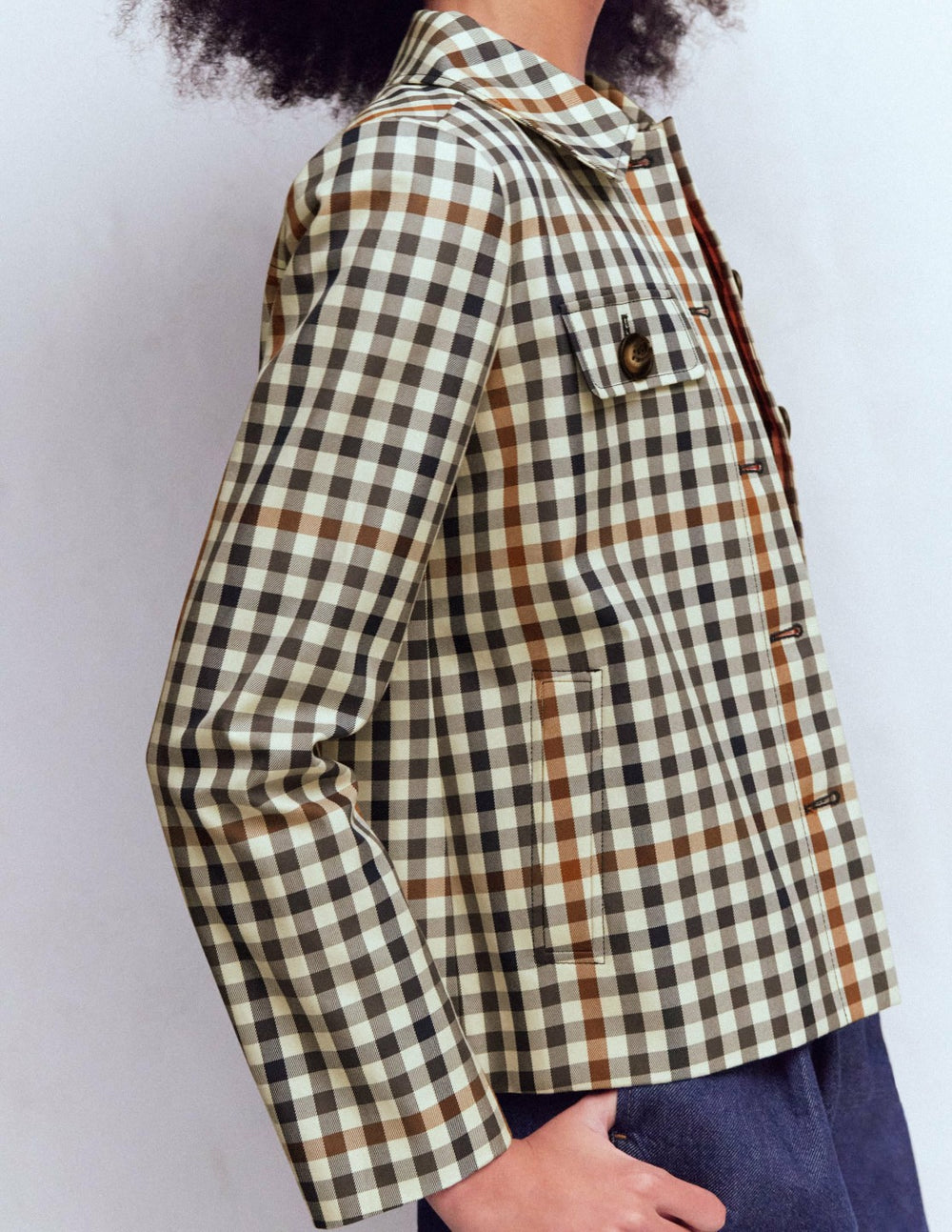 Gloucester Mac-Grey, Brown Multigingham / Boden Outlet