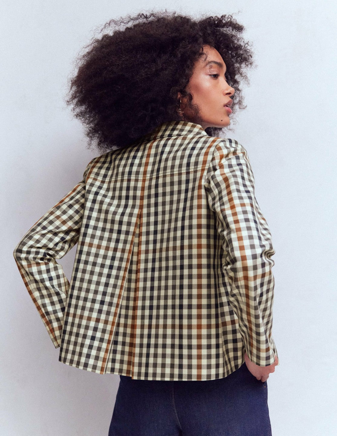 Gloucester Mac-Grey, Brown Multigingham / Boden Outlet