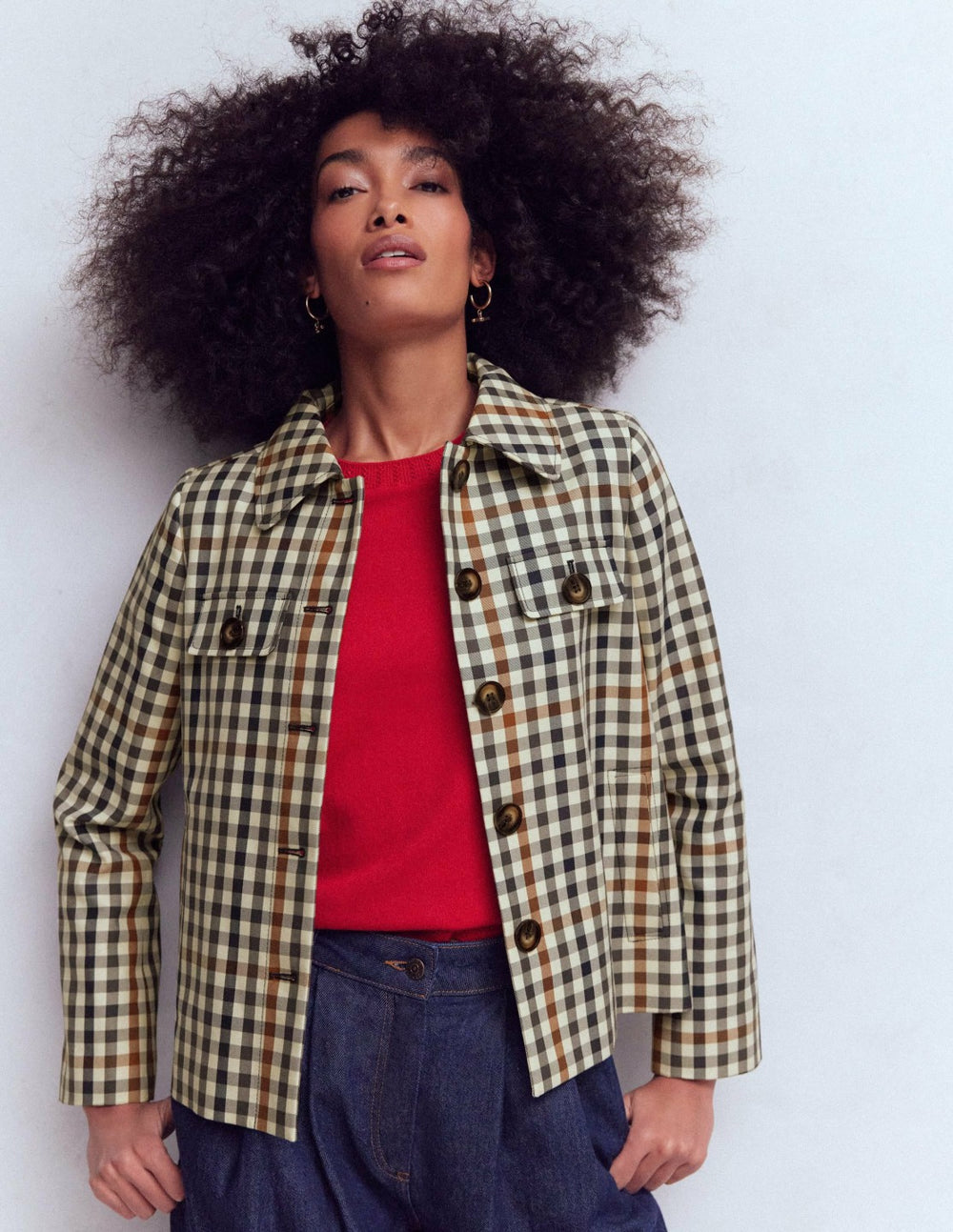 Gloucester Mac-Grey, Brown Multigingham / Boden Outlet