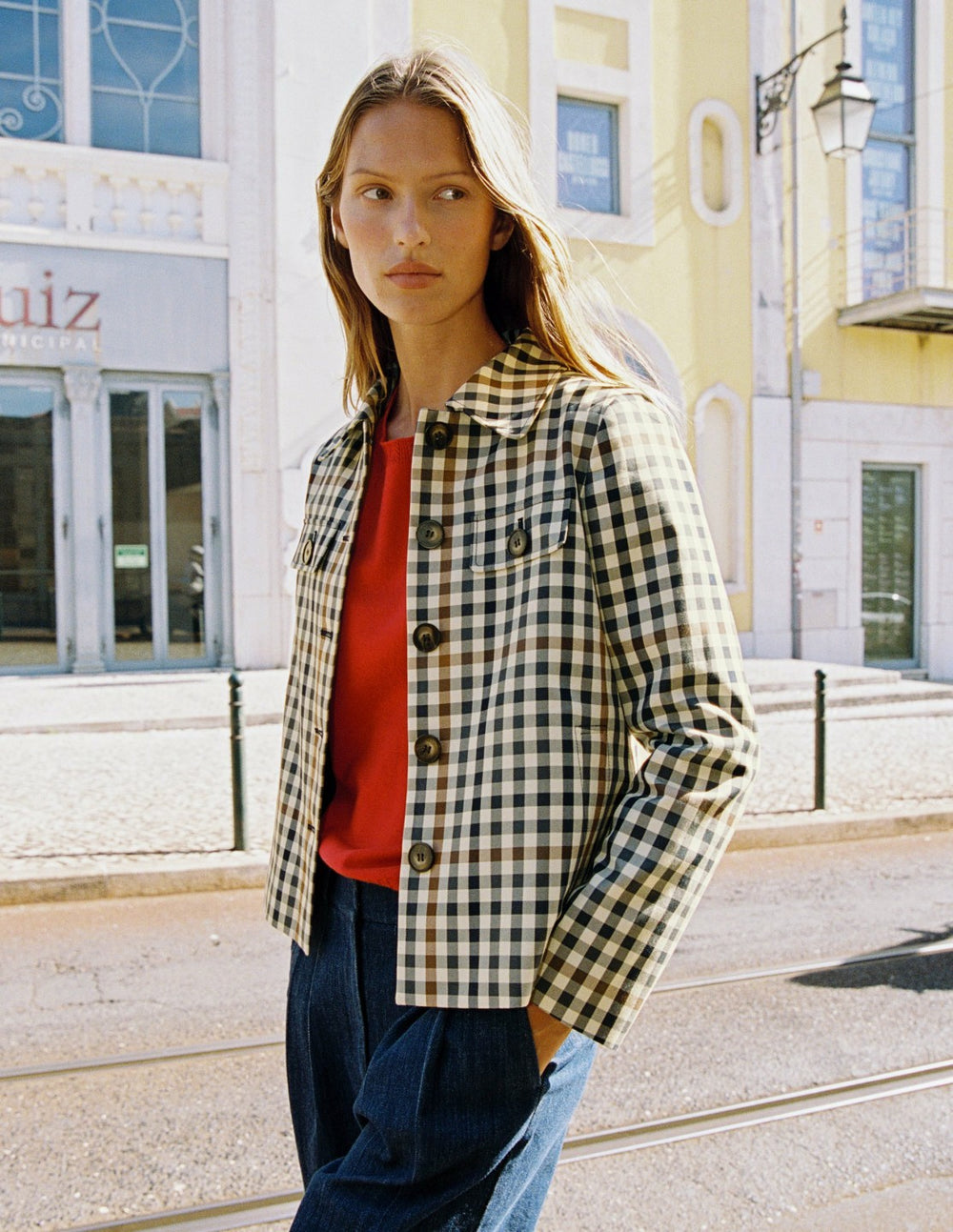 Gloucester Mac-Grey, Brown Multigingham / Boden Outlet
