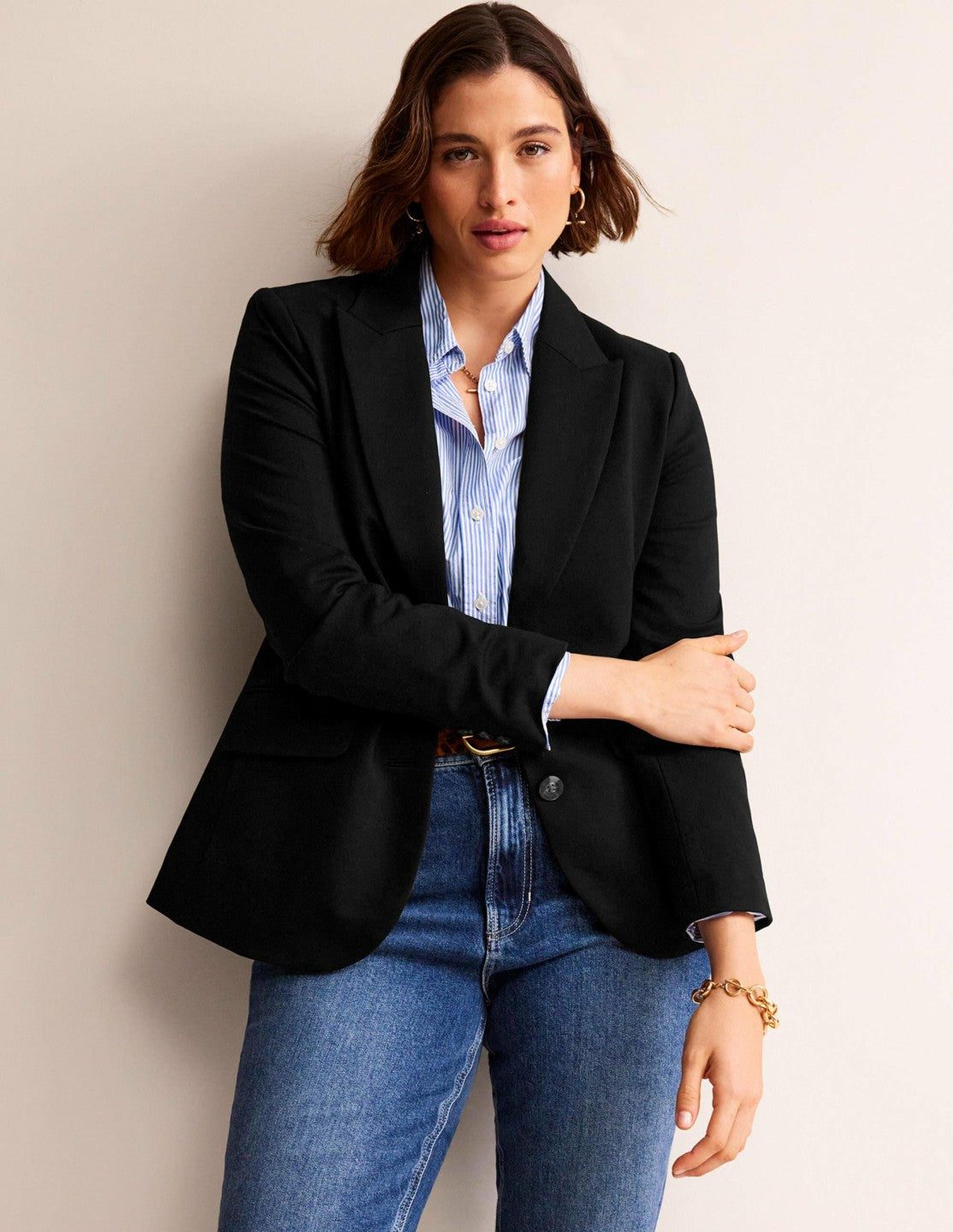 Marylebone Ponte Blazer-Black / Boden Discount