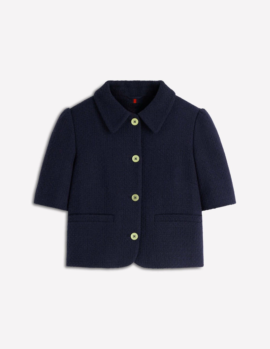 Short Sleeve Textured Jacket-Navy / Boden