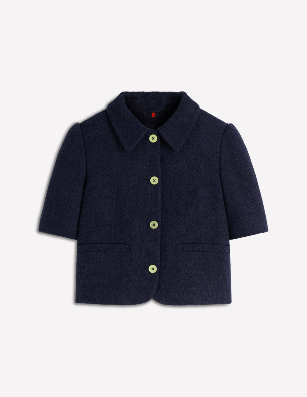 Short Sleeve Textured Jacket-Navy / Boden