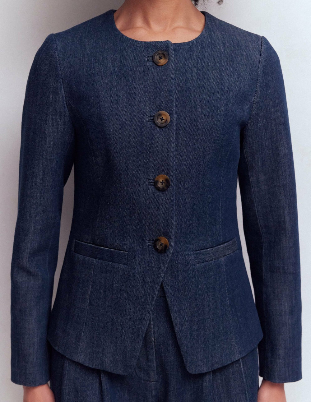 Hampstead Cotton Twill Blazer-Navy / Boden Online