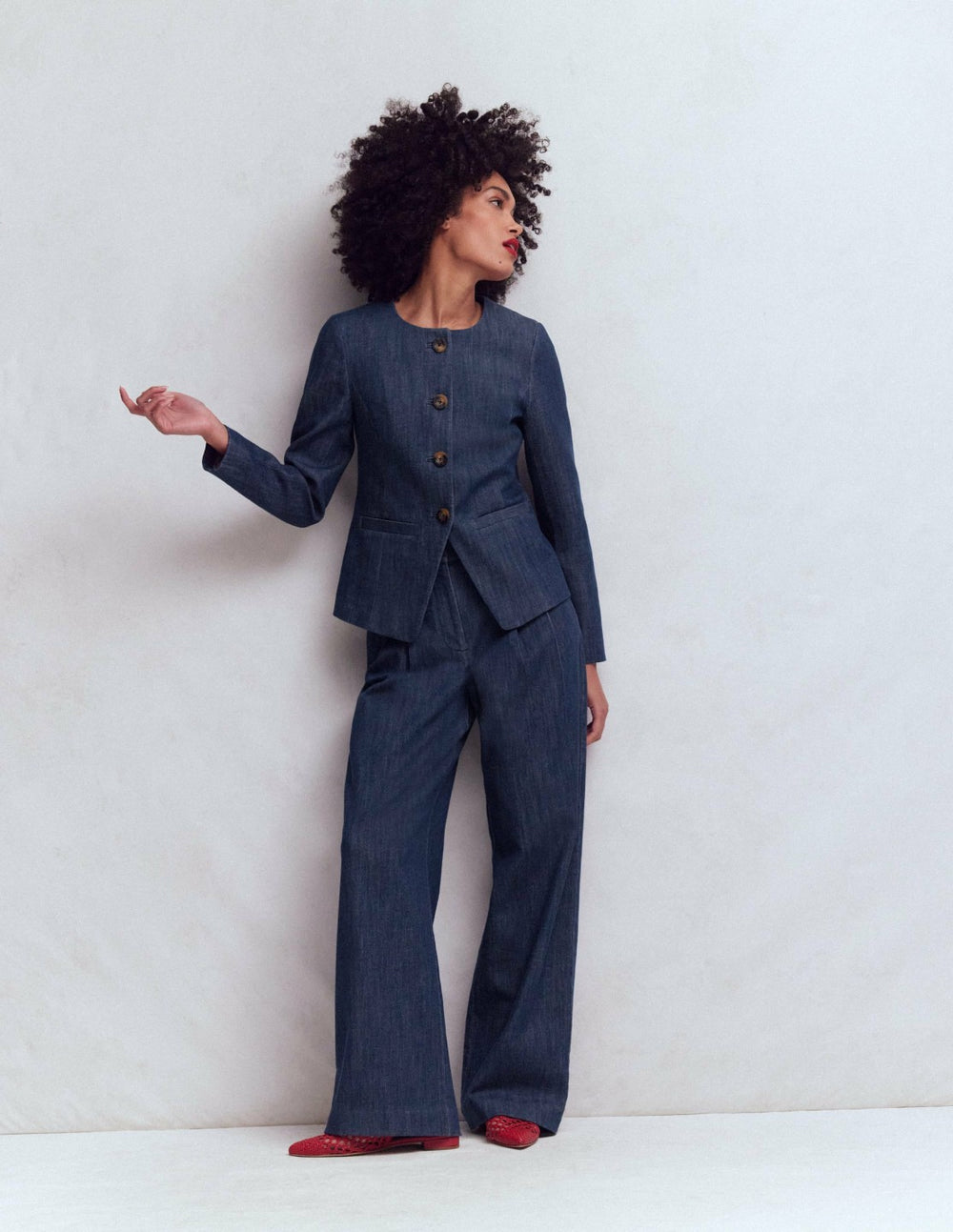 Hampstead Cotton Twill Blazer-Navy / Boden Online