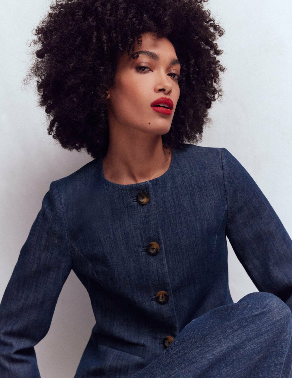 Hampstead Cotton Twill Blazer-Navy / Boden Online