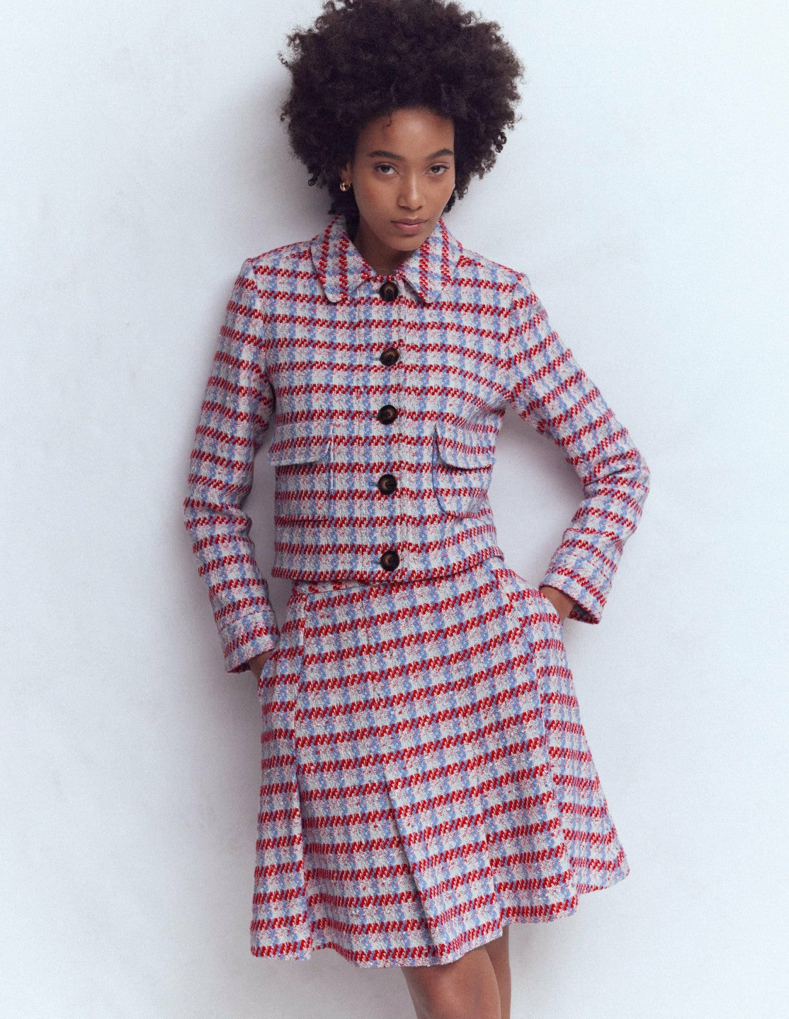 Lisburn Patch Pocket Jacket-Pink Textured / Boden On sale