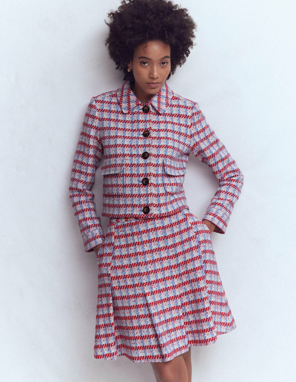 Lisburn Patch Pocket Jacket-Pink Textured / Boden On sale