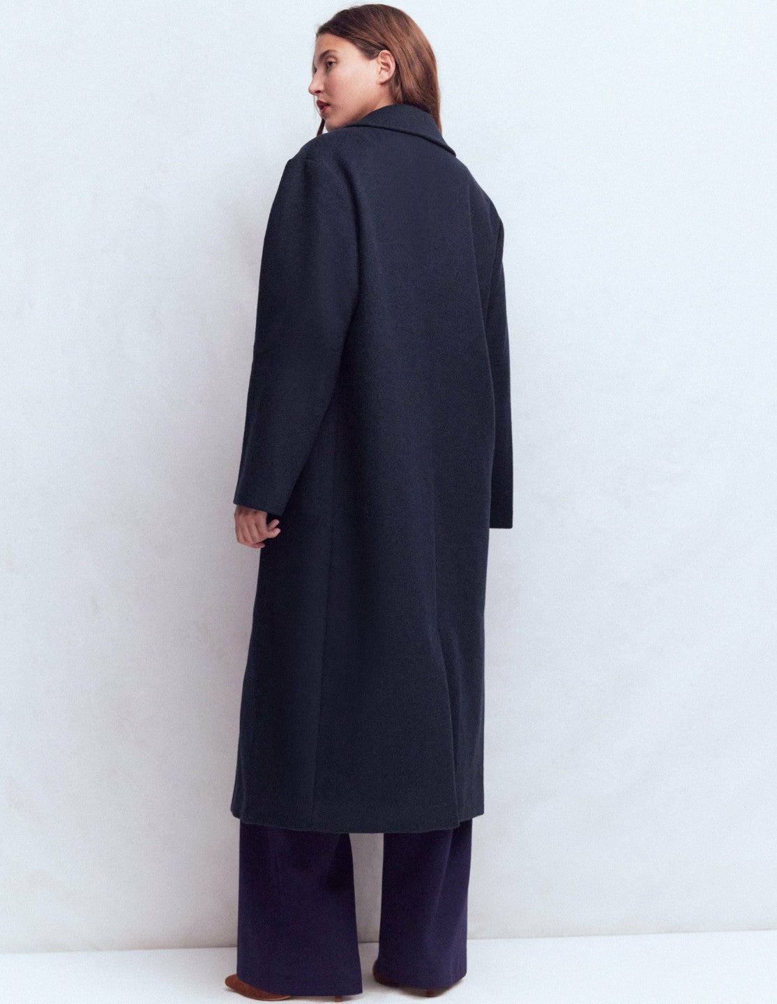 Cocoon Wool Coat-Navy Heart / Boden