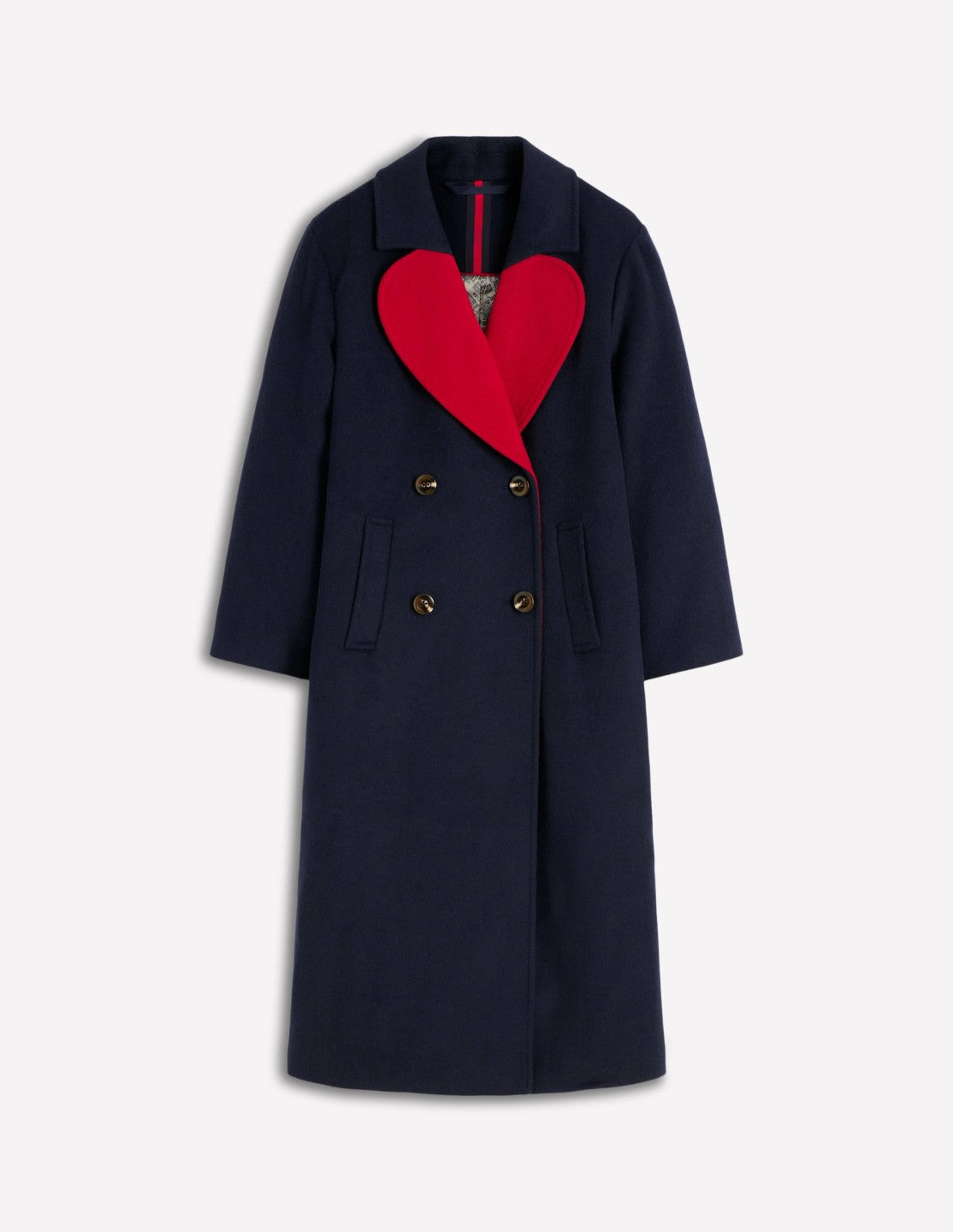 Cocoon Wool Coat-Navy Heart / Boden