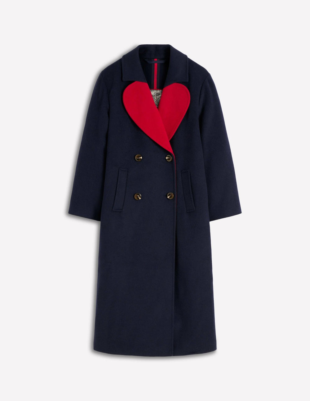 Cocoon Wool Coat-Navy Heart / Boden