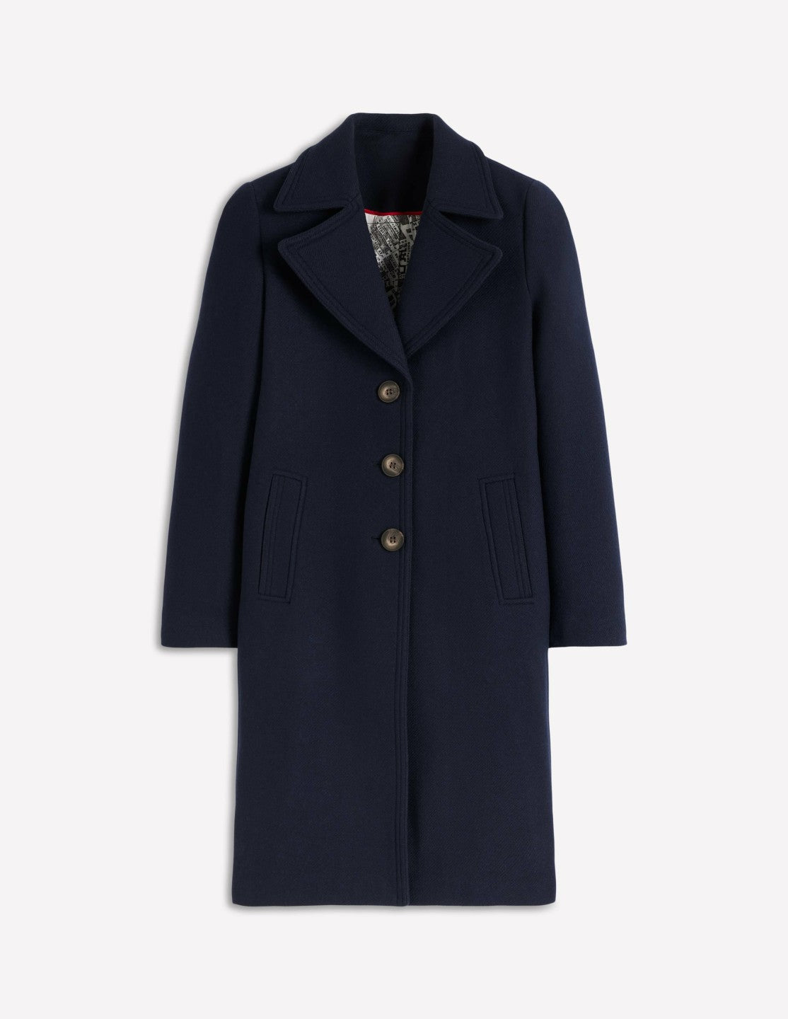 Newport Wool Coat-Navy / Boden Outlet