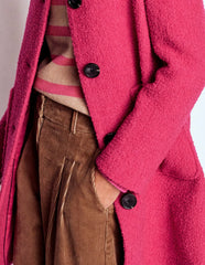 Carlisle Wool Coat-Vibrant Pink / Boden Discount