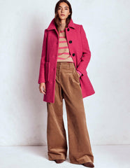 Carlisle Wool Coat-Vibrant Pink / Boden Discount